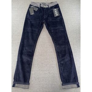 ANOM Men's Corduroy Pants Slim Fit Navy Blue Stretch Size 32x31 NWT